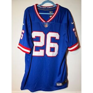 Nike New York Giants Saquon Barkley 26 Jersey Mens XXL Blue NFL On Field Dri-FIT